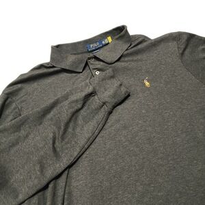 Polo Ralph Lauren Long Sleeve Polo Shirt Classic Fit‎ Casual XXL Gray